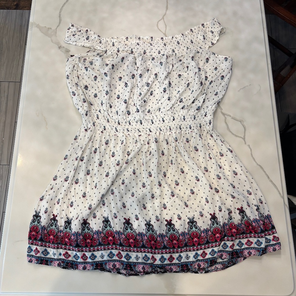 Alice&You Off The Shoulder Printed Dress Size 18